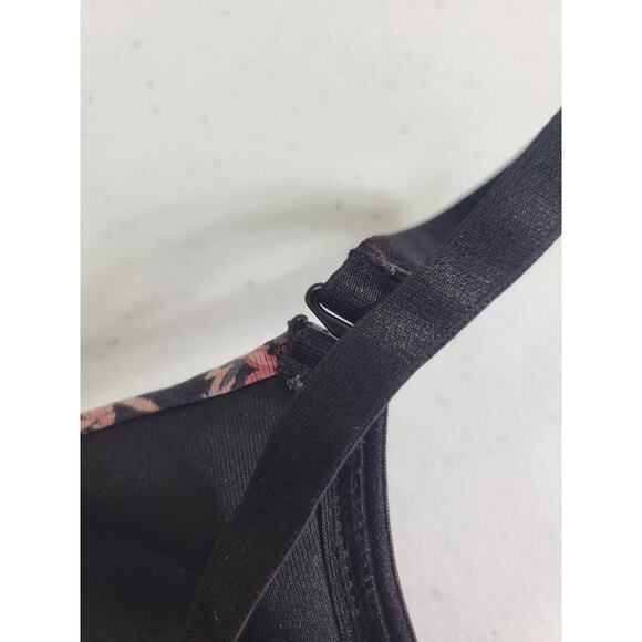 Fig Pink Floral Full Figure Convertible Adjustable Underwire T-Shirt Bra Sz 34B - Picture 5 of 7